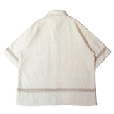 JE-LINEN 刺繍 RACE TAPE SHIRT