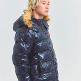 GA SHINY FUR PUFF-JACKET
