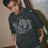 GALFY/ガルフィー 犬ダメージロンTee