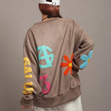 GA SUEDE POP-MOTIF CREW