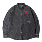 B-TRS PRINT DENIM SHIRTS
