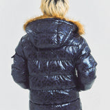 GA SHINY FUR PUFF-JACKET