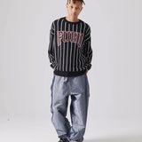 FUBU-Stripe Knit Pullover