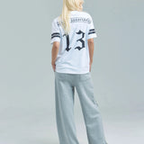 MUCENT/ムセント CROSS LEATHER PATCH SWEAT PANTS