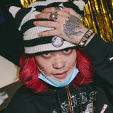 GALFY/ガルフィー ピアス付きうさ耳ニット帽