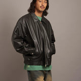 SKOOKUM.JE LAMB LEATHER ZIP JACKET