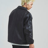 SCHOTT-LEATHER COACH JACKET