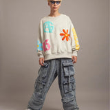 GA SUEDE POP-MOTIF CREW