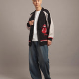 B-TRS SHAGGY KNIT JQ CARDIGAN