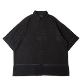 JE-LINEN 刺繍 RACE TAPE SHIRT