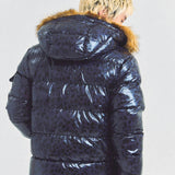 GA SHINY FUR PUFF-JACKET