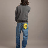 SCHOTT-SQUARE LOGO CREW SWEAT