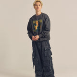 GA DENIM PARACHUTE CARGO PANTS
