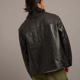 SKOOKUM.JE LAMB LEATHER CAR COAT
