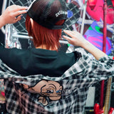【GALFY×GALLIS ADDICTION】安心の十字架キラキラチェックSSシャツ