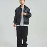 SCHOTT-LEATHER COACH JACKET