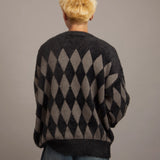 JE DIA/ARGYLE JQ SHAGGY KNIT CARDIGAN