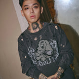 GALFY/ガルフィー 犬ダメージロンTee