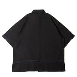 JE-LINEN 刺繍 RACE TAPE SHIRT