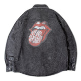 B-TRS PRINT DENIM SHIRTS