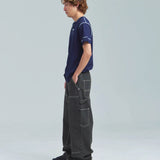 Healthknit/ヘルスニット INDIGO HENLEY NECK SHORT SLEEVE TEE