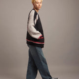 B-TRS SHAGGY KNIT JQ CARDIGAN