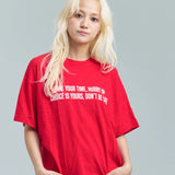 JE-クロップド丈・ロゴ SS TEE