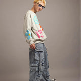 GA SUEDE POP-MOTIF CREW