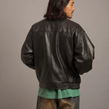 SKOOKUM.JE LAMB LEATHER ZIP JACKET