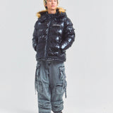 GA SHINY FUR PUFF-JACKET