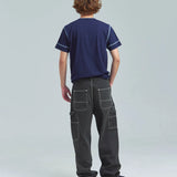 Healthknit/ヘルスニット INDIGO HENLEY NECK SHORT SLEEVE TEE