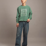 SCHOTT-SQUARE LOGO CREW SWEAT