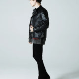 【THE ROLLING STONES×JACKROSE】 COW LEATHER SEMI DOUBLE STAND RIDERS