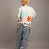 GA SUEDE POP-MOTIF CREW
