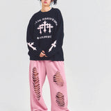 GA CROSS-APPLIQUE KNIT