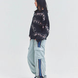 GA MOHAIR EMBLEM総柄 KNIT