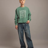 SCHOTT-SQUARE LOGO CREW SWEAT