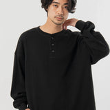 SEABEES/シービーズ TCワッフル ヘンリーネック・LSTEE