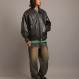SKOOKUM.JE LAMB LEATHER ZIP JACKET