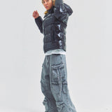 GA SHINY FUR PUFF-JACKET