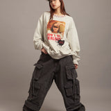 GA DENIM PARACHUTE CARGO PANTS