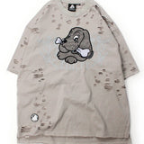 GALFY/ガルフィー 闇に溶かされし犬ダメージ SS Tee