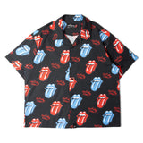 【The Rolling Stones×JACKROSE】 総柄･リップス&タン SSシャツ