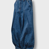 AG-Unbalance Long Tuck Denim Balloon Pants/アングラン アンバランスロングタックデニムバルーンパンツ