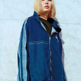 GA 切替DENIM ZIP HOODIE