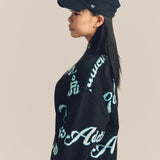 GA JQ-FLOWER＆LOGO KNIT