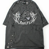 GALFY/ガルフィー 闇に溶かされし犬ダメージ SS Tee