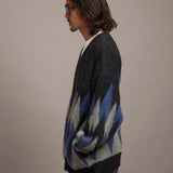 JE DIA/ARGYLE JQ SHAGGY KNIT CARDIGAN