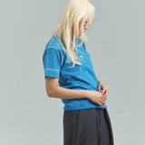 Healthknit/ヘルスニット INDIGO HENLEY NECK SHORT SLEEVE TEE