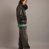SKOOKUM.JE LAMB LEATHER ZIP JACKET